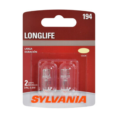 SYLVANIA 194 Long Life Mini Bulb, 2 Pack